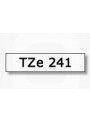 TZe-241 (18มม. x 8เมตร พื้นขาว ตัวอักษรดำ)