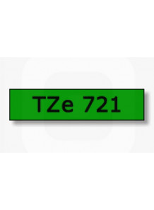 TZe-721 (9มม. x 8เมตร พื้นเขียว ตัวอักษรดำ)