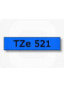 TZe-521 (9มม. x 8เมตร พื้นน้ำเงิน ตัวอักษรดำ)