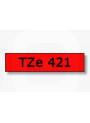 TZe-421 (9มม. x 8เมตร พื้นแดง ตัวอักษรดำ)