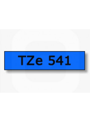 TZe-541 (18มม. x 8เมตร พื้นน้ำเงิน ตัวอักษรดำ)