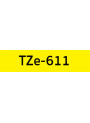 TZe-611 (6มม. x 8เมตร พื้นเหลือง ตัวอักษรดำ)