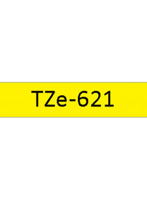TZe-621 (9มม. x 8เมตร พื้นเหลือง ตัวอักษรดำ)