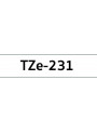 TZe-231 (12มม. x 8เมตร พื้นขาว ตัวอักษรดำ)